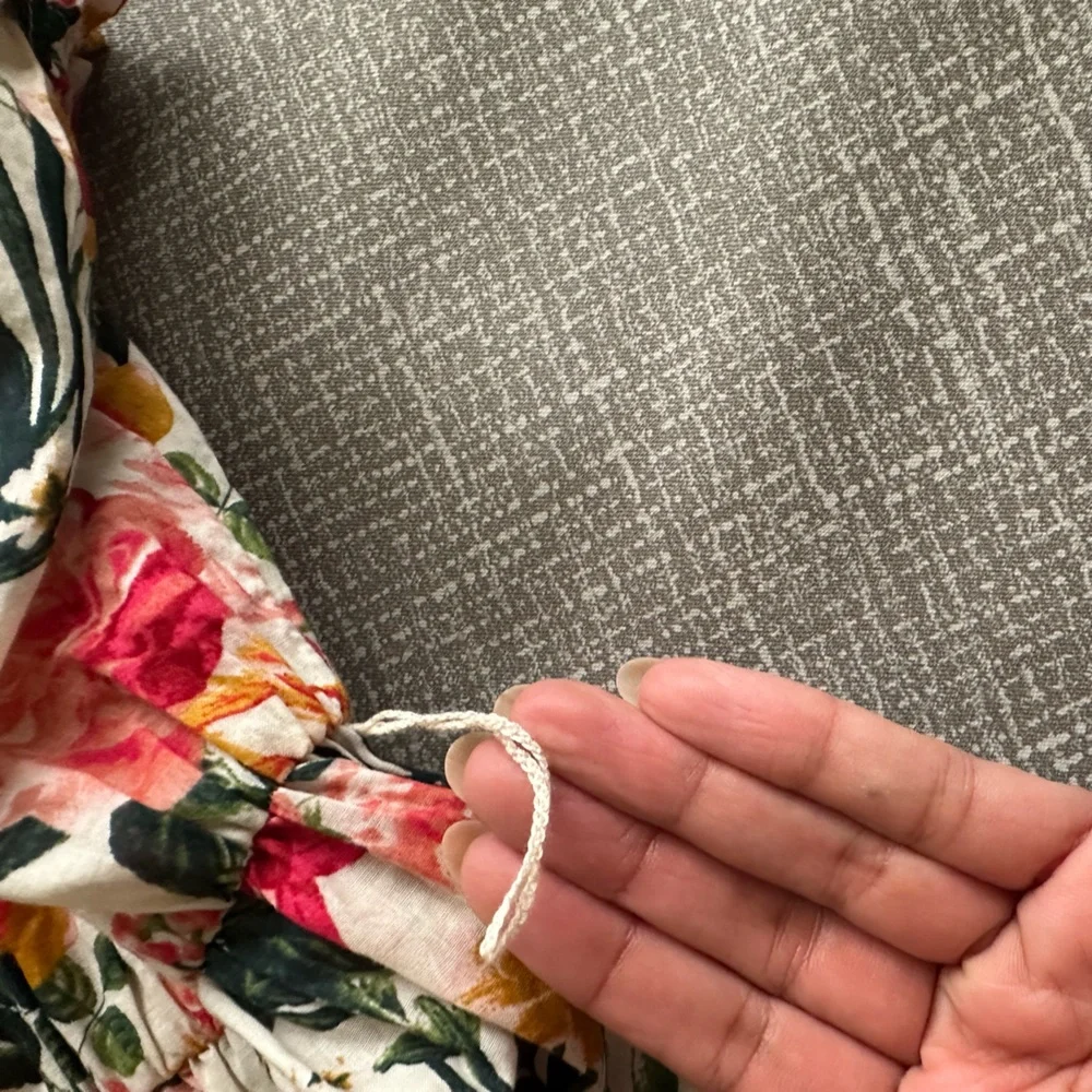 J CREW One Shoulder Beach Maxi Dress In Vintage Floral Size S Tiered Semi Sheer - Picture 6 of 12